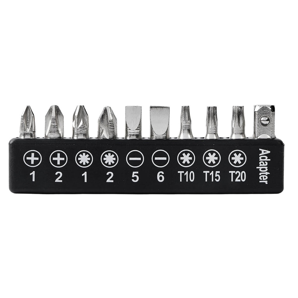 Set de desarmadores promocional de plástico y metal con puntas intercambiables – BT-HER-0040