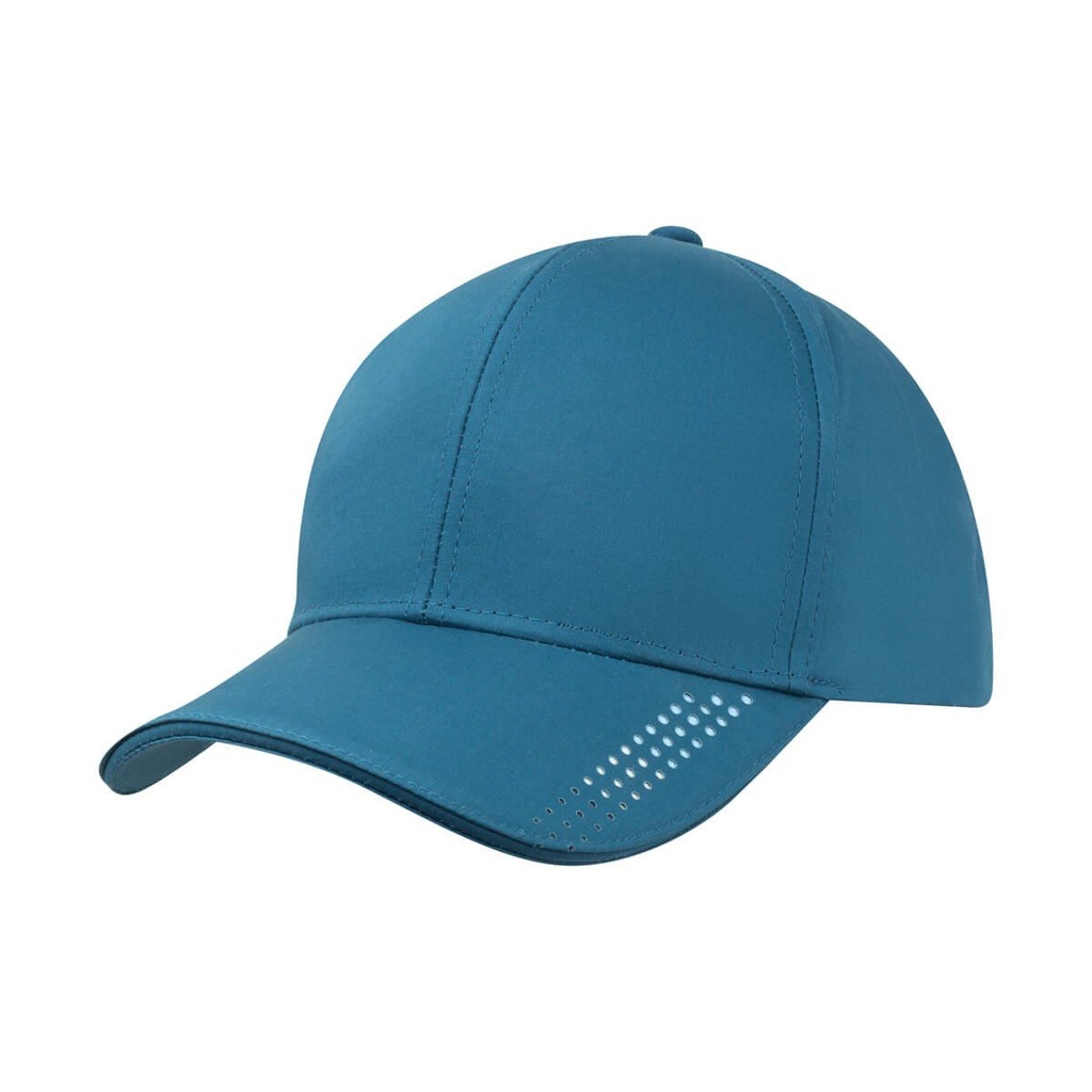 Gorra promocional de poliéster de 6 gajos con visera punteada y broche metálico – BT-GOS-0012