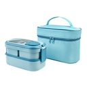 Set promocional de lonchera y contenedor de alimentos 1.6 L con triple compartimento – BT-HIL-0019