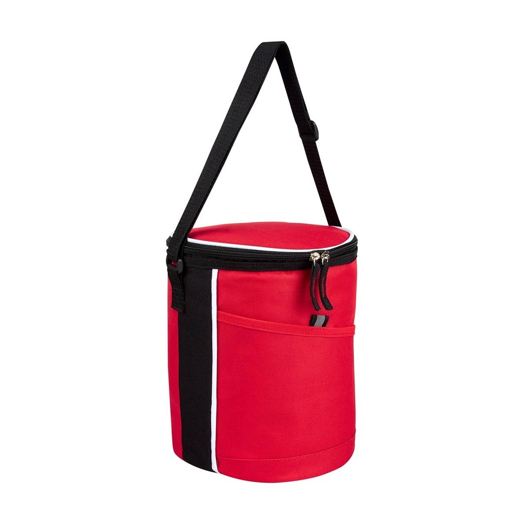 Hielera promocional de poliéster con capacidad para 6 latas y correa ajustable – BT-HIL-0036