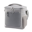 Hielera promocional de poliéster 12 litros con bolsillo lateral de red – BT-HIL-0084