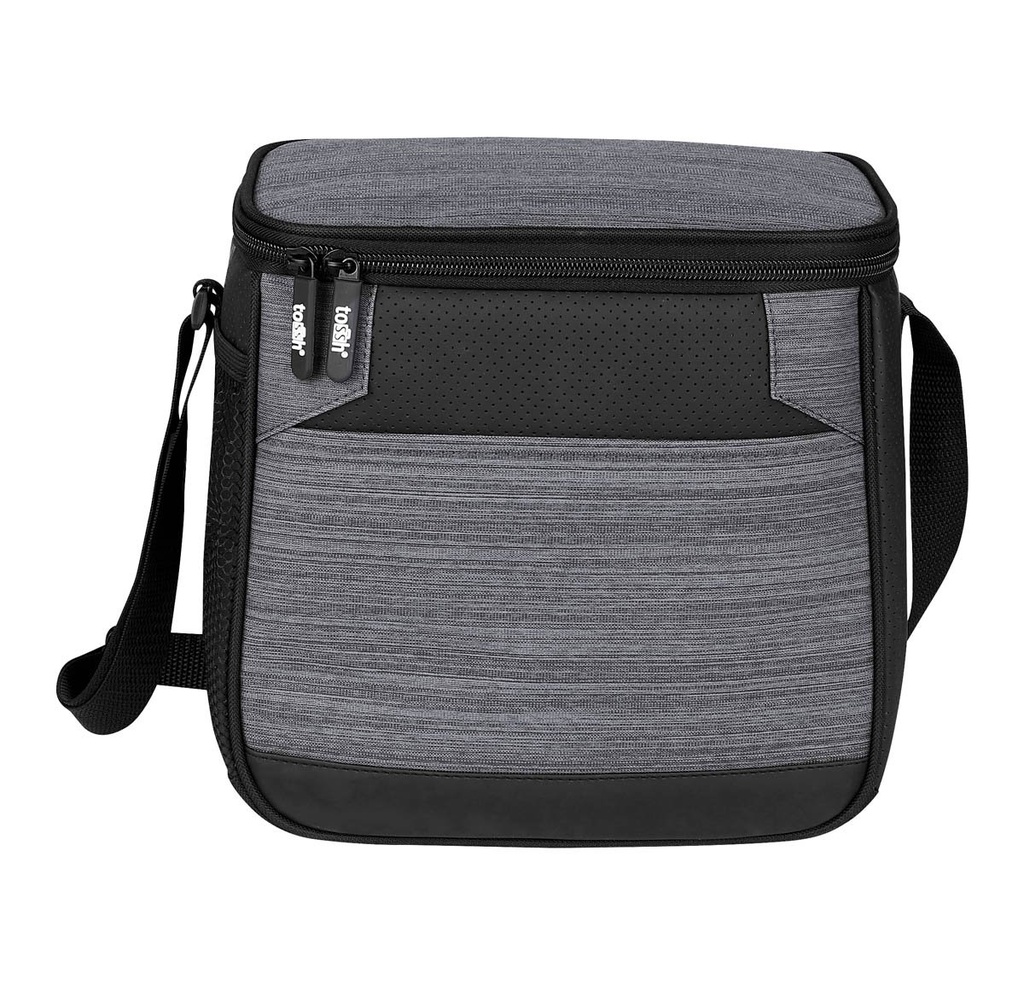 Lonchera promocional de poliéster para 12 latas con bolsa frontal y correa ajustable – BT-HIL-0045