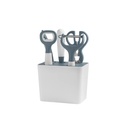 Kit de utensilios promocional de acero inoxidable y plástico con base organizadora – BT-HOG-0025