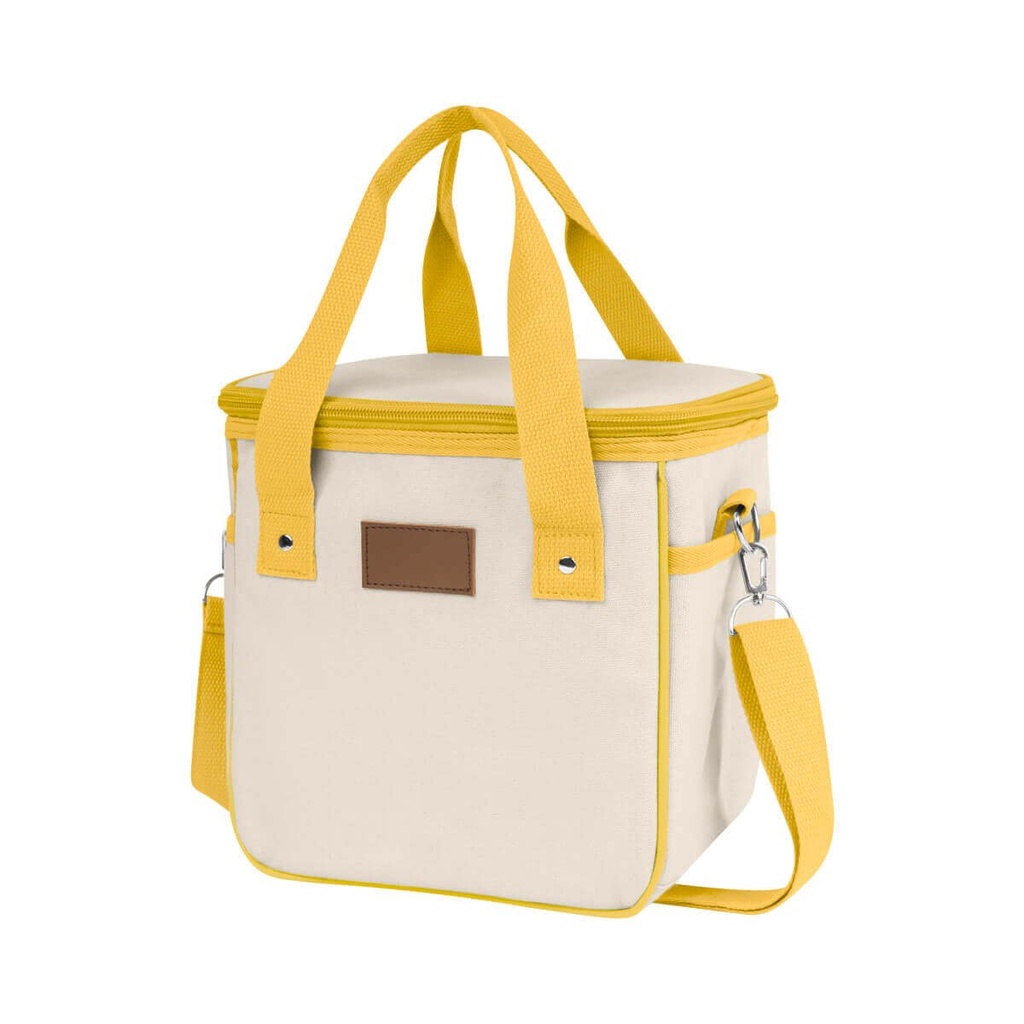 Hielera promocional de algodón 8 litros con interior impermeable y asas de color – BT-HIL-0076
