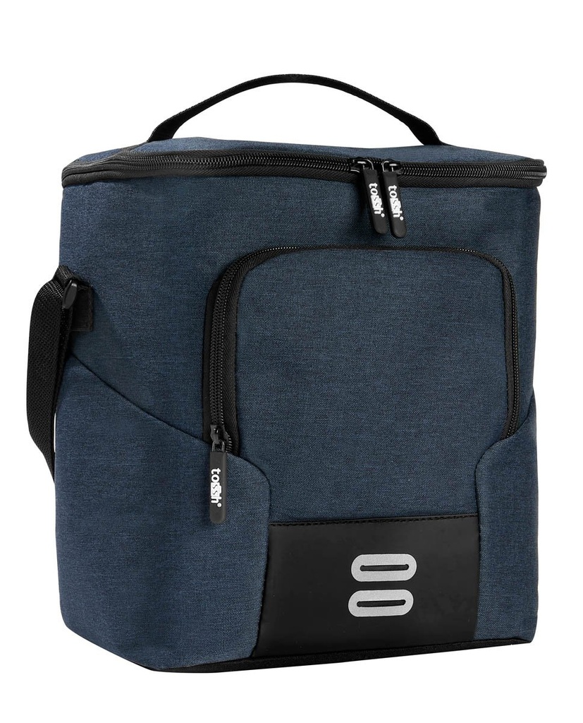 Hielera promocional de poliéster 10 litros con interior impermeable y figuras reflejantes – BT-HIL-0055