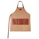 Delantal promocional de lona y curpiel 61 x 76.3 cm con correas ajustables y bolsas frontales – BT-HOG-0020