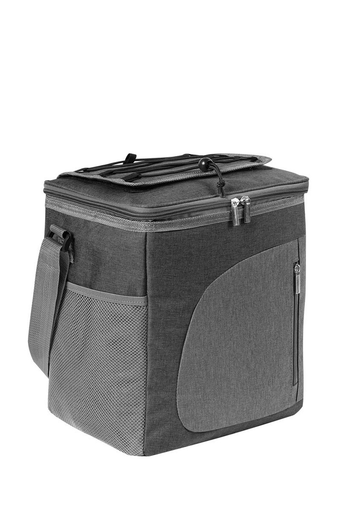 Lonchera promocional de poliéster para 16 latas con bolsillo lateral de malla – BT-HIL-0035
