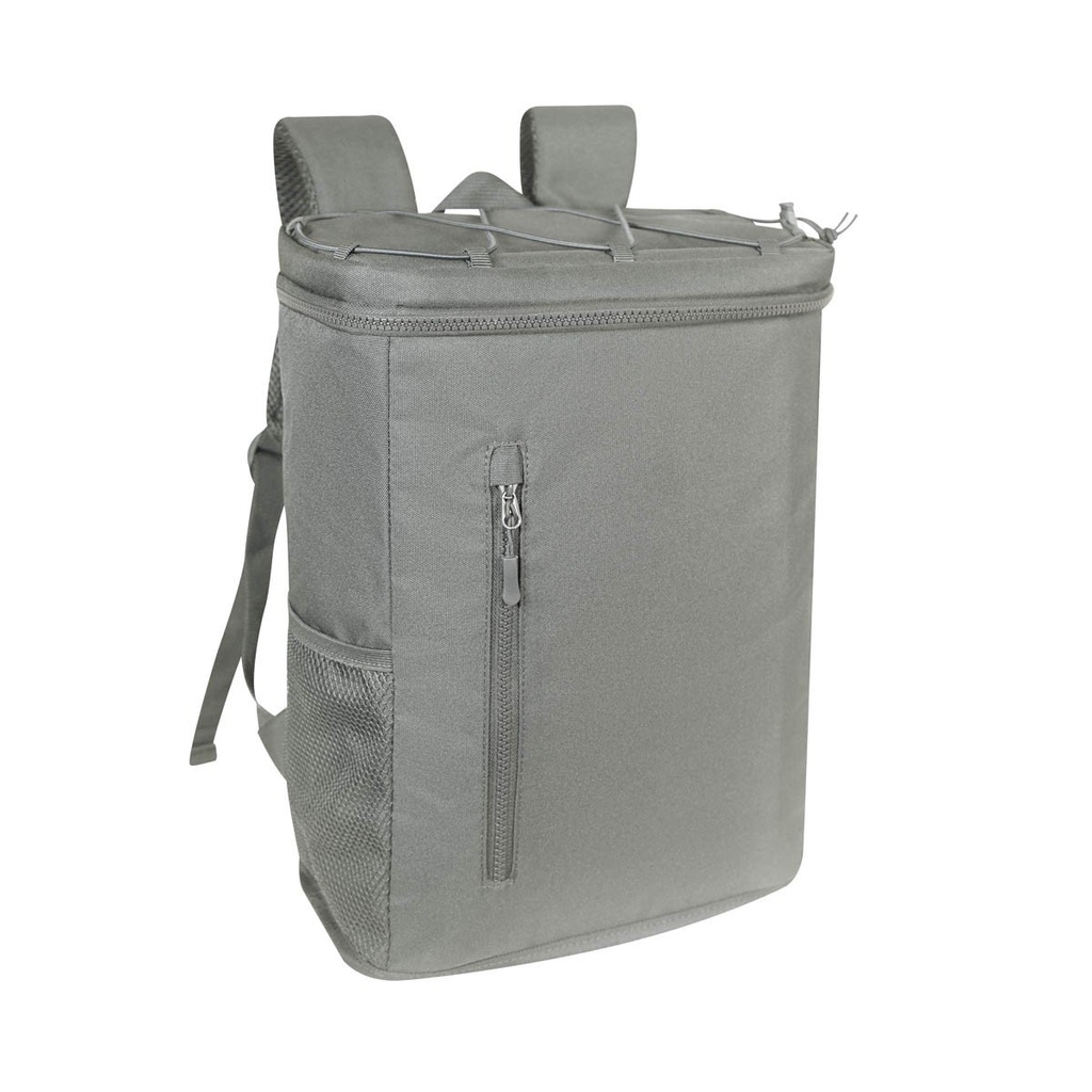 Hielera tipo mochila promocional de poliéster con capacidad para 24 latas y respaldo acolchado – BT-HIL-0064