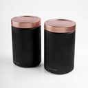 Set de recipientes promocional de metal 950 ml con cierre hermético tipo push – BT-HOG-0039