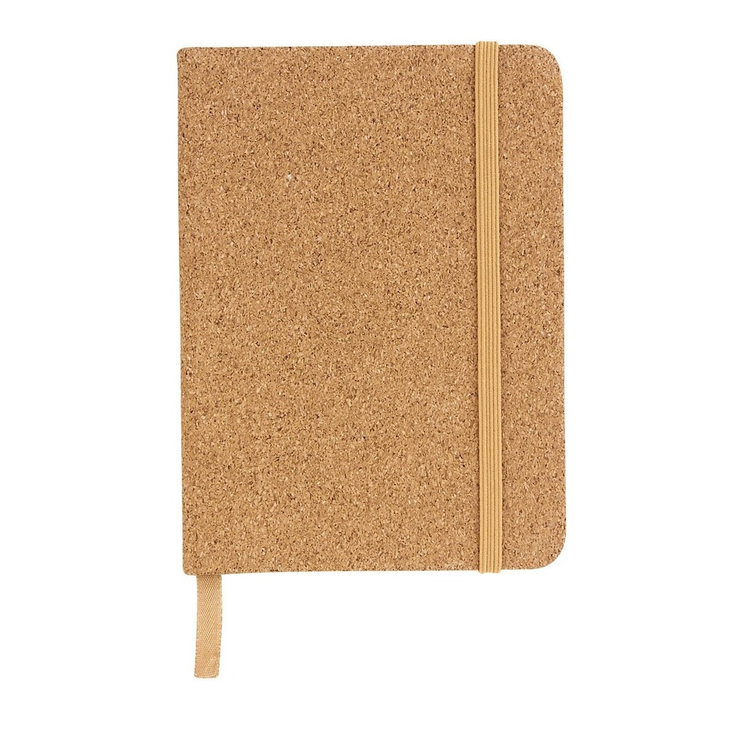 Libreta promocional de corcho de 80 hojas con separador y elástico de cierre – BT-LIB-0009