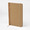 Libreta promocional de papel kraft reciclado con lomo de corcho – BT-LIB-0049