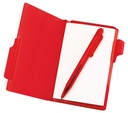 Libreta promocional de plástico con 60 hojas y bolígrafo incluido – BT-LIB-0023