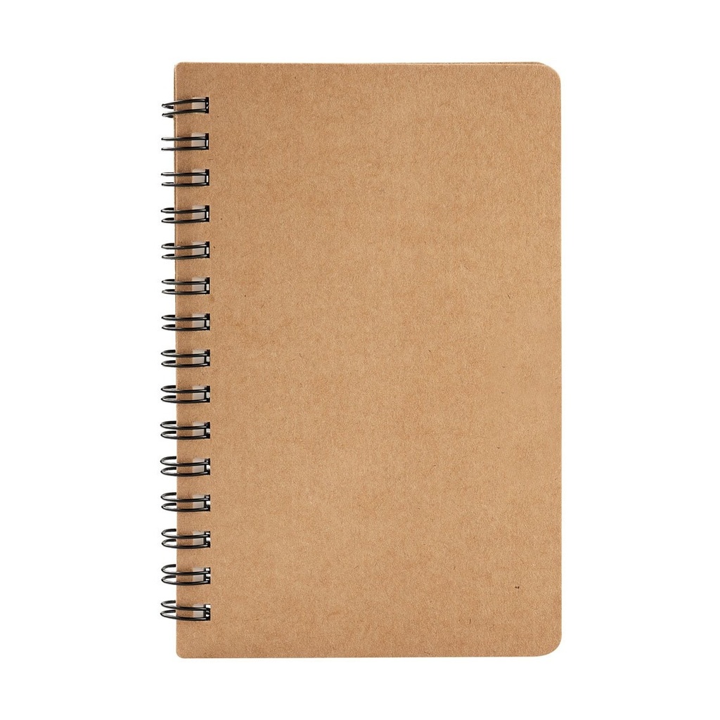Libreta promocional de papel de piedra 9.5 x 14 cm con espiral metálico doble – BT-LIB-0066