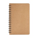 Libreta promocional de papel de piedra 9.5 x 14 cm con espiral metálico doble – BT-LIB-0066