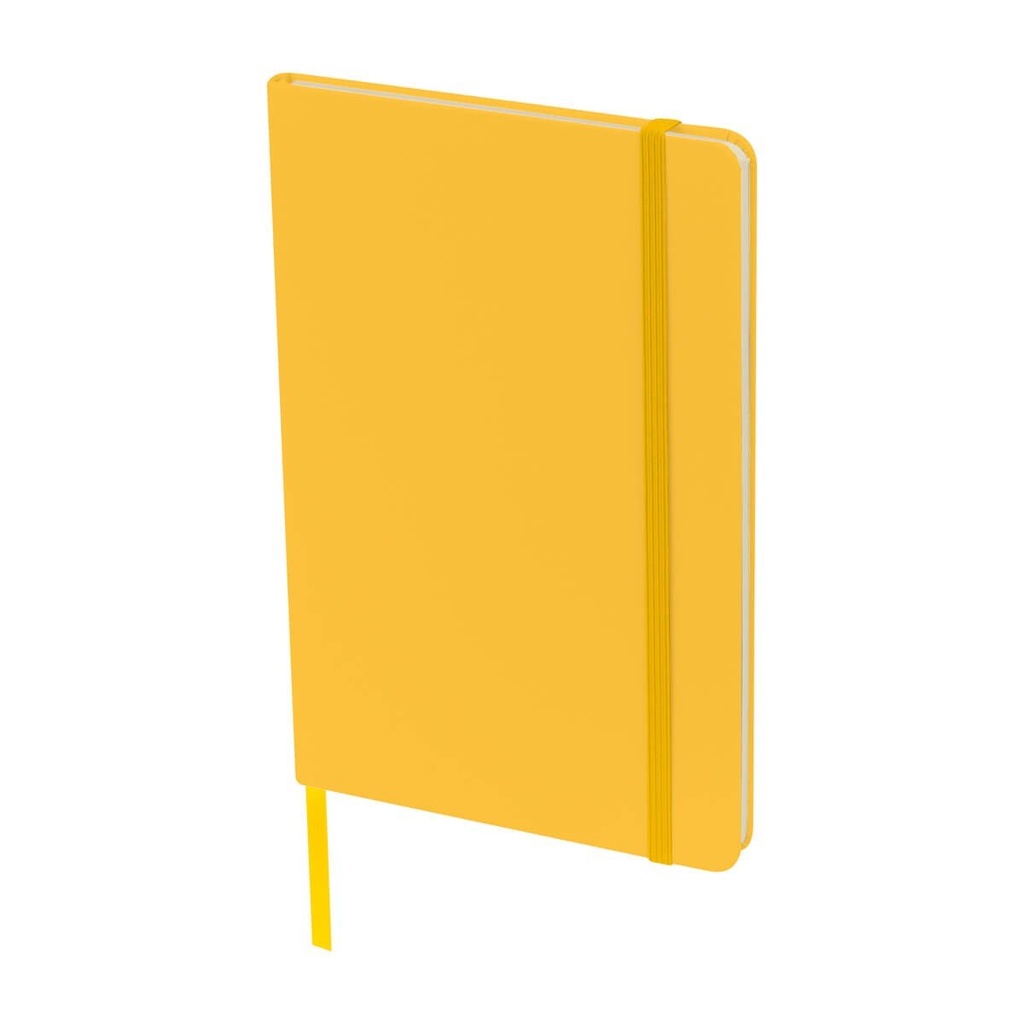 Libreta promocional de curpiel de 14.2 x 21 cm con separador y elástico de cierre – BT-LIB-0018