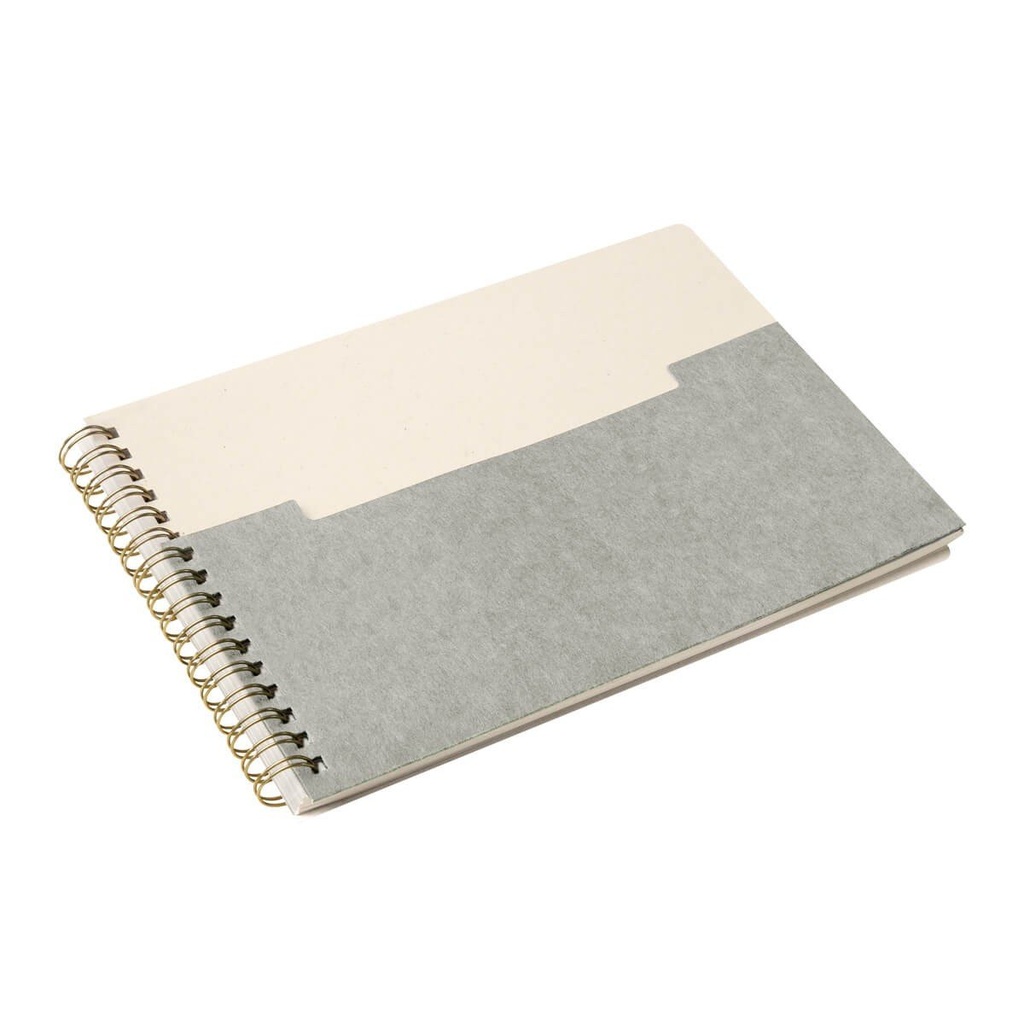 Libreta promocional de cartón con espiral metálico y bolsillo frontal – BT-LIB-0048