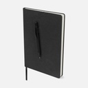 Set de libreta promocional de curpiel con bolígrafo touch y caja individual – BT-LIB-0082