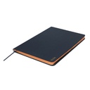 Libreta promocional de cartón 14 x 20.7 cm con canto rose gold y pasta metalizada – BT-LIB-0034
