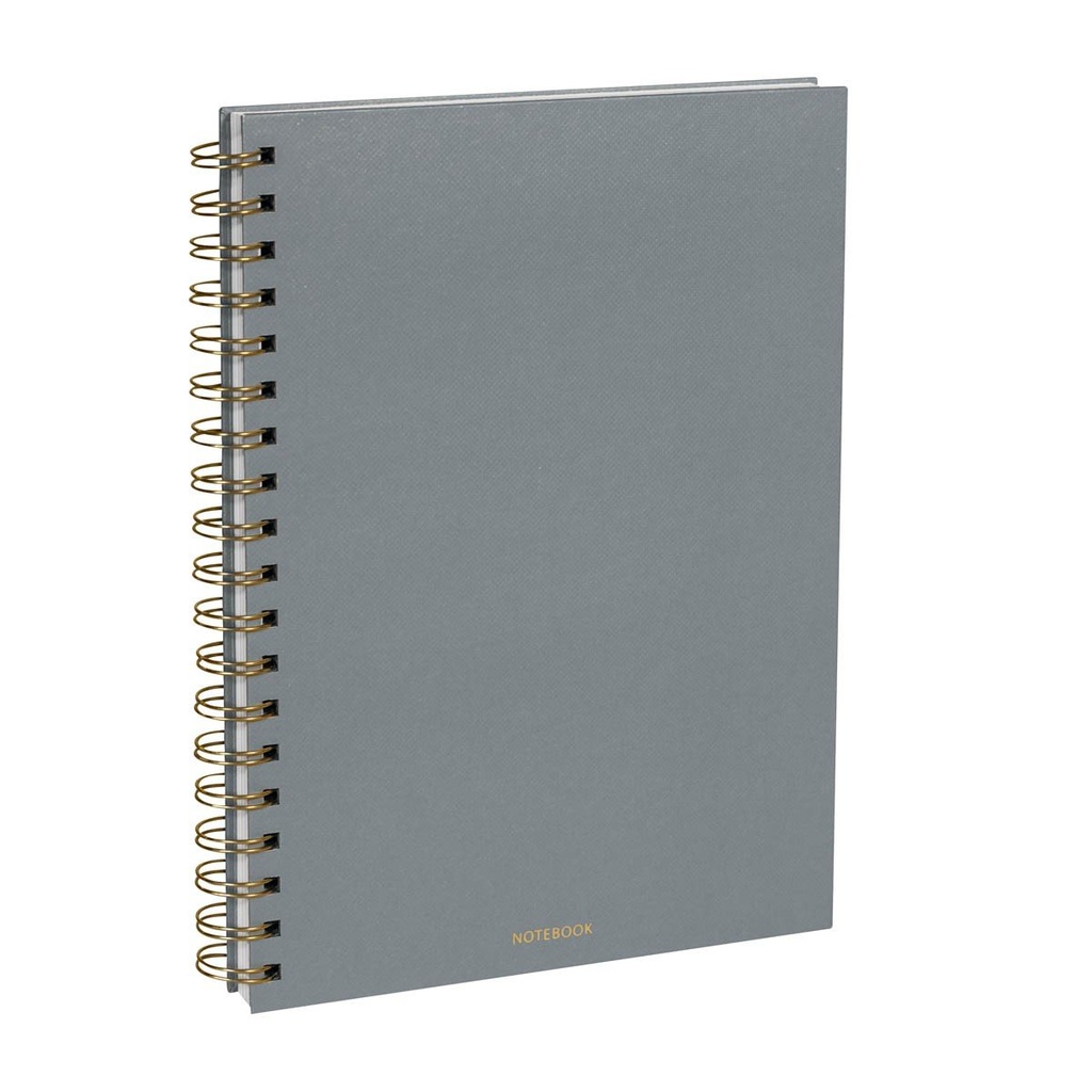 Libreta promocional ecológica de cartón 17.6 x 25 cm con 120 hojas y espiral metálico doble – BT-LIB-0035