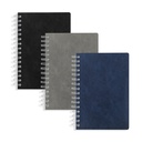 Libreta promocional de curpiel con pasta flexible y espiral metálico – BT-LIB-0055