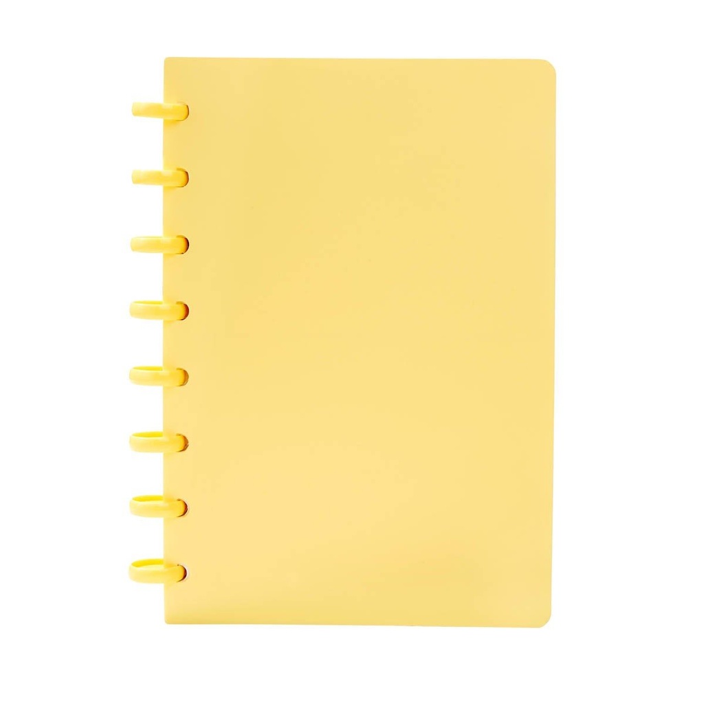 Libreta promocional de plástico 14.6 x 21.5 cm con espiral de aros y hojas removibles – BT-LIB-0039