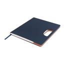 Libreta promocional de curpiel 18.5 x 21 cm con diseño portafolio y asa – BT-LIB-0061