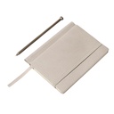 Libreta promocional de curpiel con 70 hojas y compartimento lateral – BT-LIB-0042