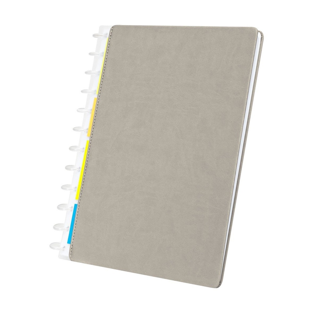 Libreta promocional de curpiel con hojas removibles y regla de PVC – BT-LIB-0044