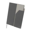 Libreta promocional de curpiel 15.5 x 21 cm con pestaña imantada y banda para bolígrafo – BT-LIB-0076