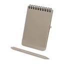Libreta de bolsillo promocional de plástico 9 x 14 cm con espiral y bolígrafo incluido – BT-LIB-0078