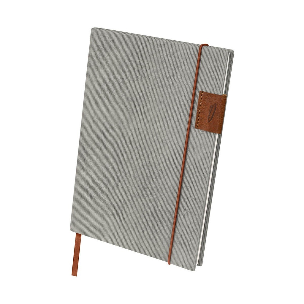 Libreta promocional de curpiel 14.5 x 21 cm con cierre elástico y banda para bolígrafo – BT-LIB-0079