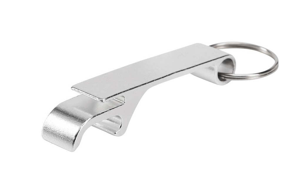 Llavero destapador promocional de aluminio con arillo de 2.5 cm – BT-LLF-0010