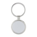 Llavero promocional de metal de 3.4 x 7.3 cm con goteado en resina y grabado espejo – BT-LLM-0023