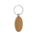 Llavero promocional de madera de haya con grabado láser y serigrafía – BT-LLM-0024