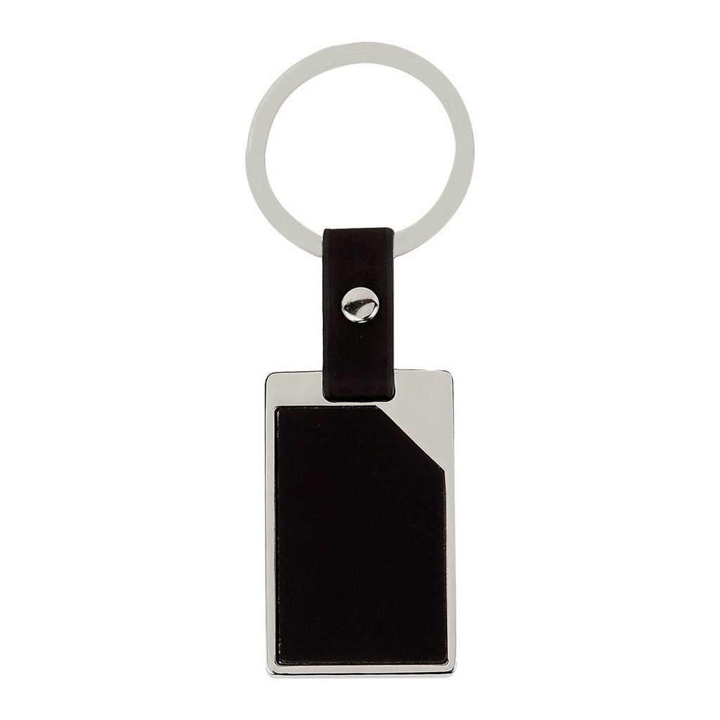Llavero promocional de curpiel y metal de 2.7 x 9.6 cm con serigrafía – BT-LLM-0010
