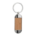 Llavero promocional de madera y metal de 3.5 x 10 cm – BT-LLM-0028