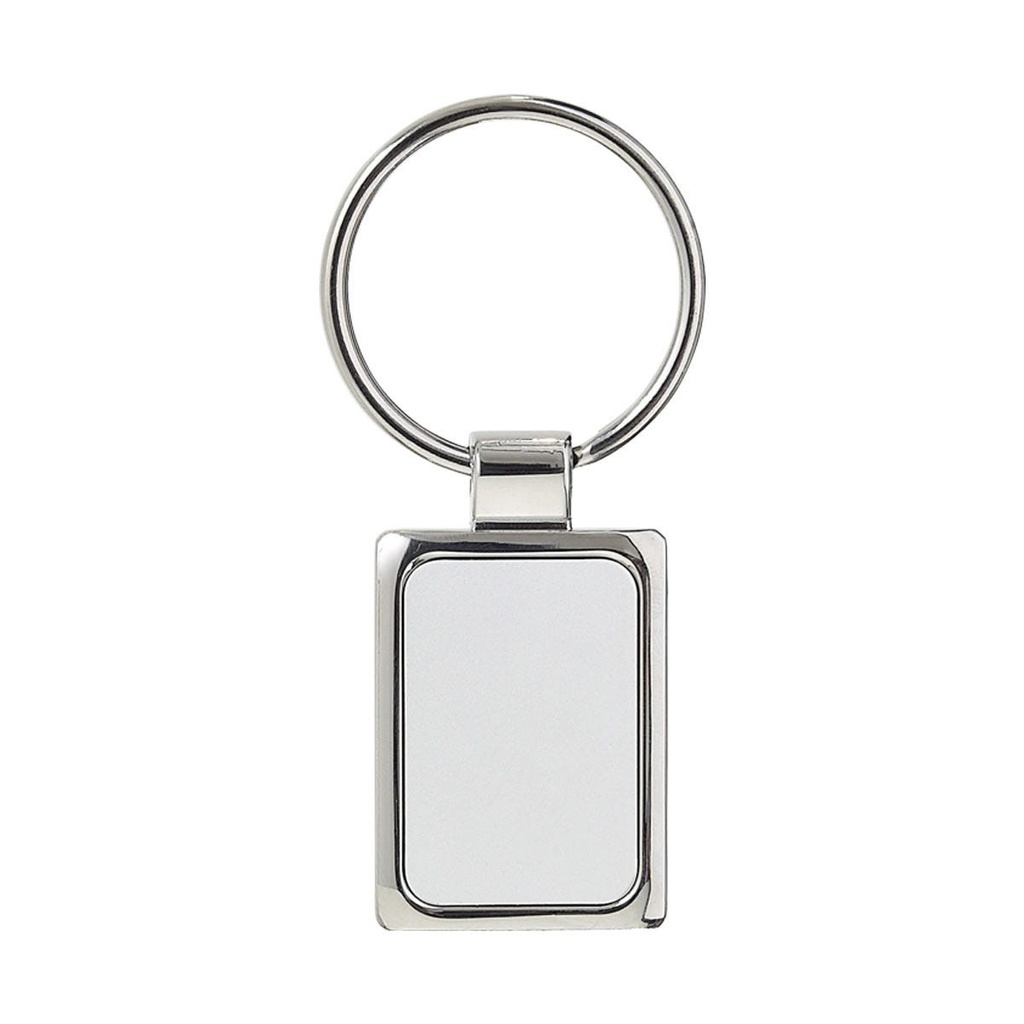 Llavero promocional de metal de 2.6 x 7.2 cm con goteado en resina y grabado espejo – BT-LLM-0022