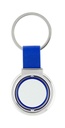 Llavero promocional de curpiel y metal de 3.4 x 7.5 cm con goteado en resina y láser – BT-LLM-0011
