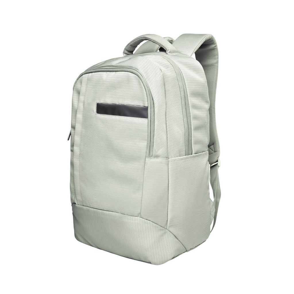 Mochila promocional de poliéster con banda para trolley y detalles en curpiel – BT-MOC-0038