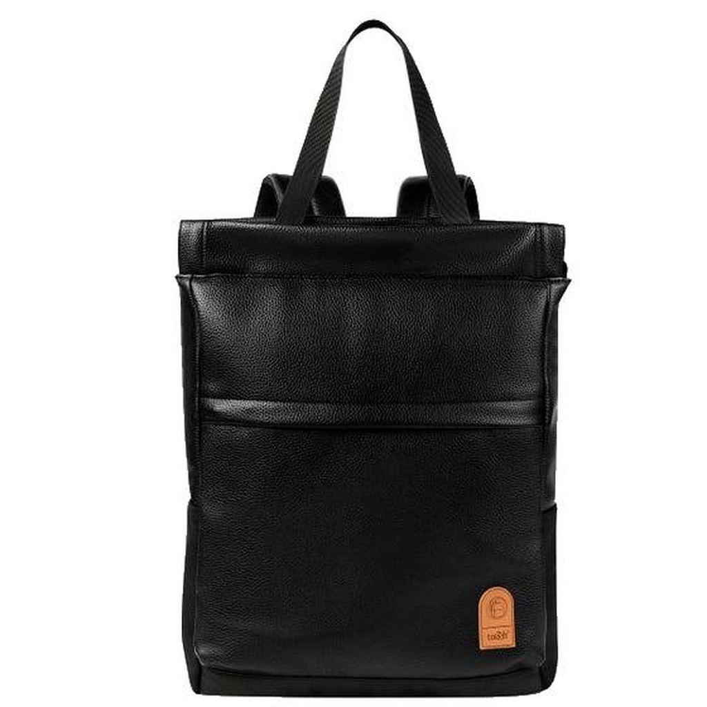 Mochila promocional de poliuretano con compartimento para laptop de 15 pulgadas y portallaves interno – BT-MOC-0052