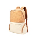 Mochila promocional de curpiel con detalles en corcho y espacio para laptop – BT-MOC-0040