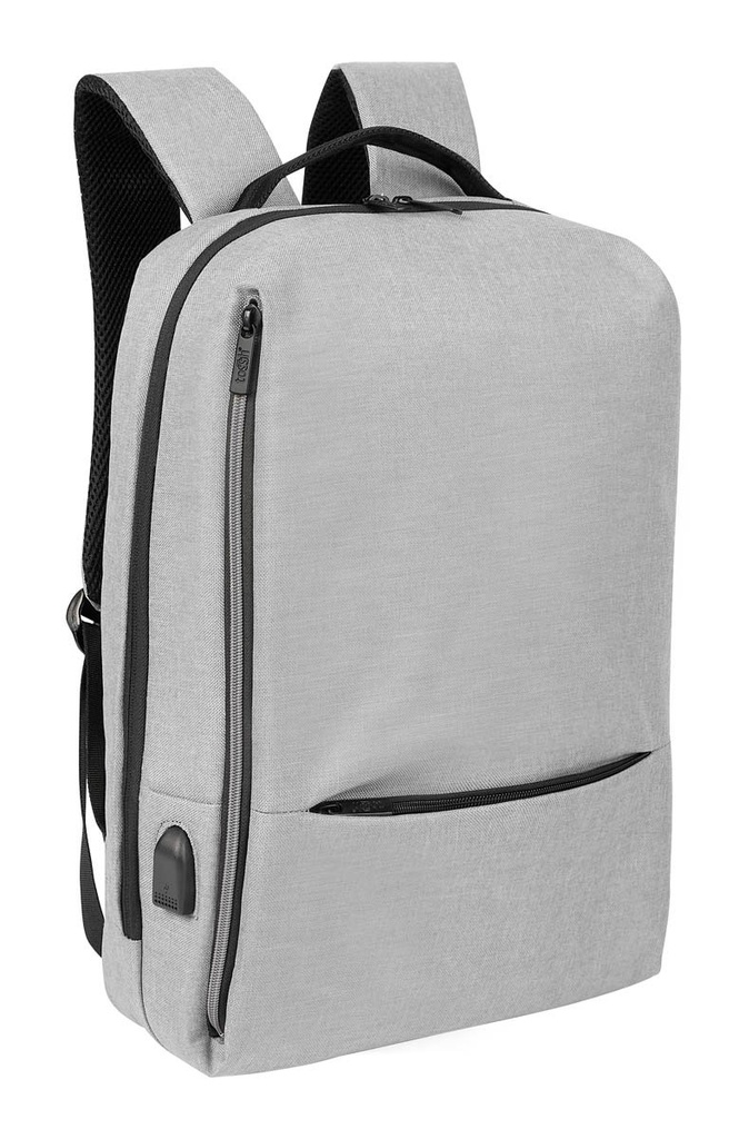 Mochila promocional de poliéster con salida USB y compartimento para laptop de 14 pulgadas – BT-MOC-0030