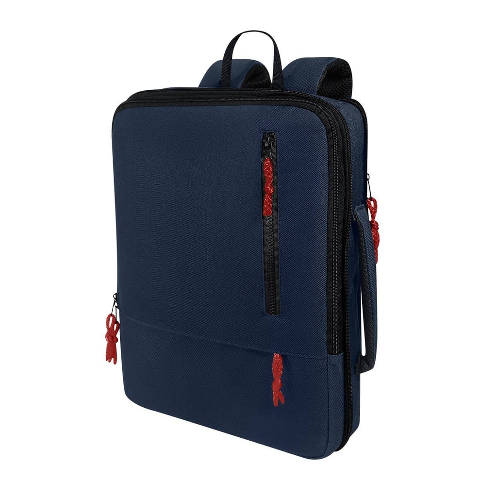 Mochila promocional de poliéster tipo portafolio con bolsillo expandible – BT-MOC-0044