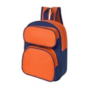 Mochila promocional escolar de poliéster con doble compartimento frontal – BT-MOC-0068