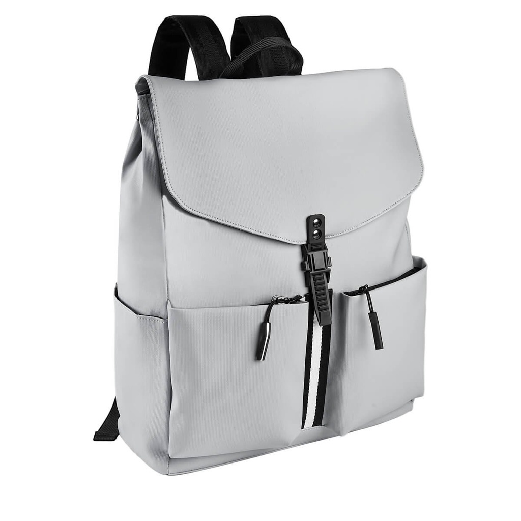 Mochila promocional de curpiel con compartimento expandible y espacio para laptop – BT-MOC-0071