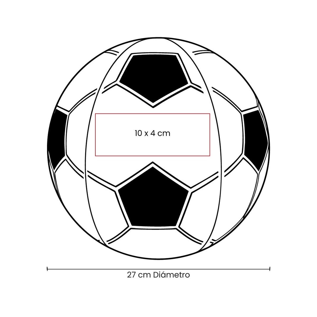 Pelota de playa promocional de plástico con diseño de balón de fútbol – BT-NIN-0049
