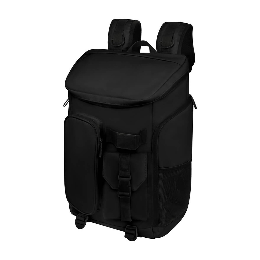 Mochila promocional de poliéster y PU con compartimento para laptop y bolsillo impermeable – BT-MOC-0063