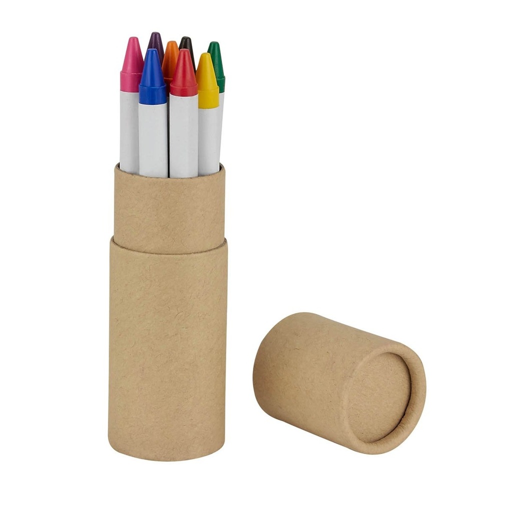 Set de ceras de colores promocional con estuche de cartón y 8 piezas – BT-NIN-0023