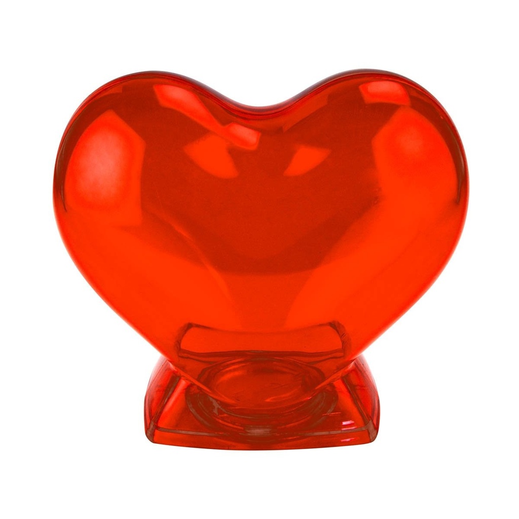 Ahorrador infantil promocional de plástico 6.5 x 10 cm con diseño en forma de amor – BT-NIN-0026