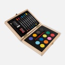 Set de pintura y dibujo promocional de madera con acuarelas y crayones – BT-NIN-0038
